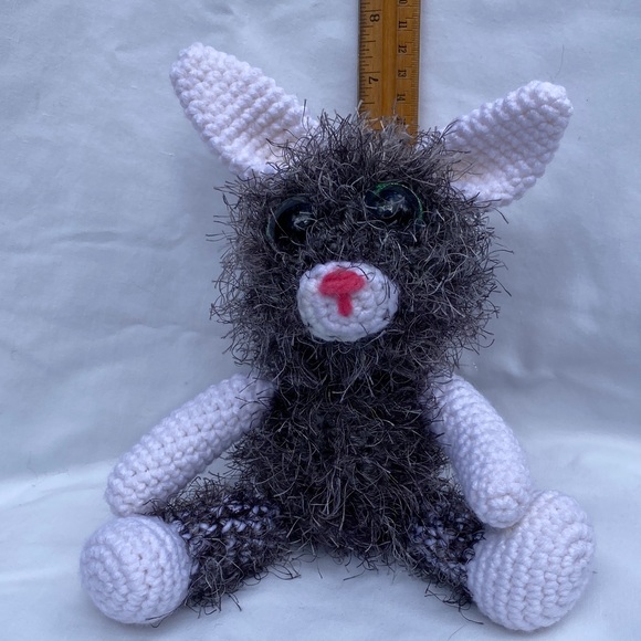 Handmade Furry Crocheted Rabbit - Picture 2 of 7